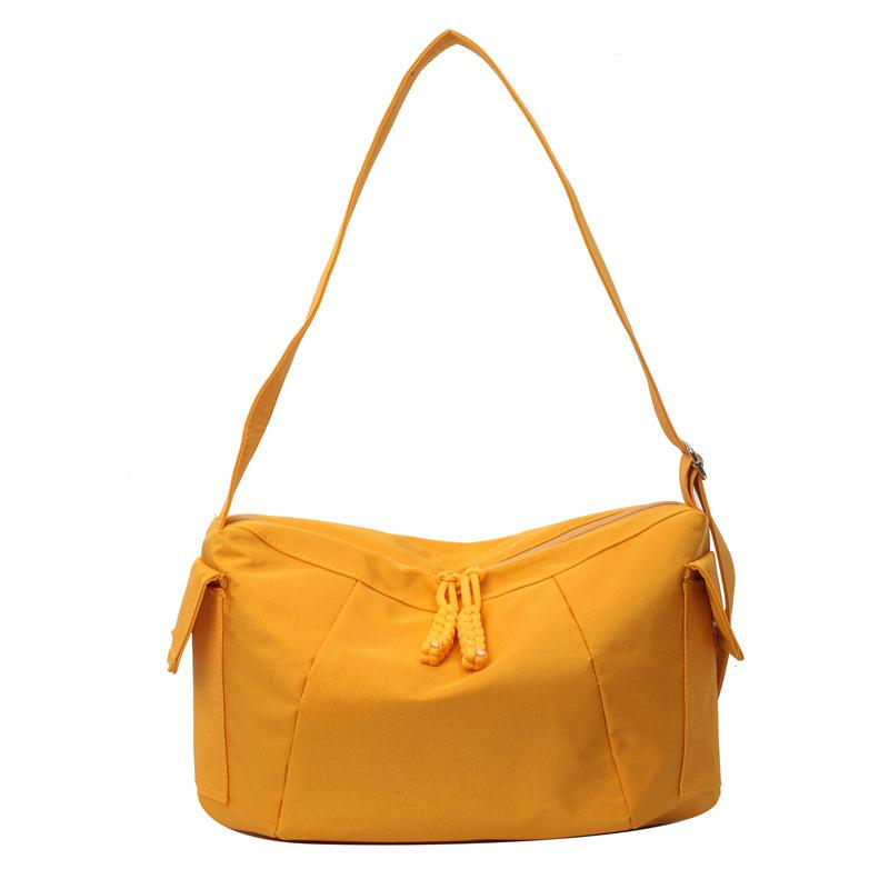 

Холщовая сумка через плечо Женская большая сумка Большая вместительная дорожная сумка через плечо жёлтый