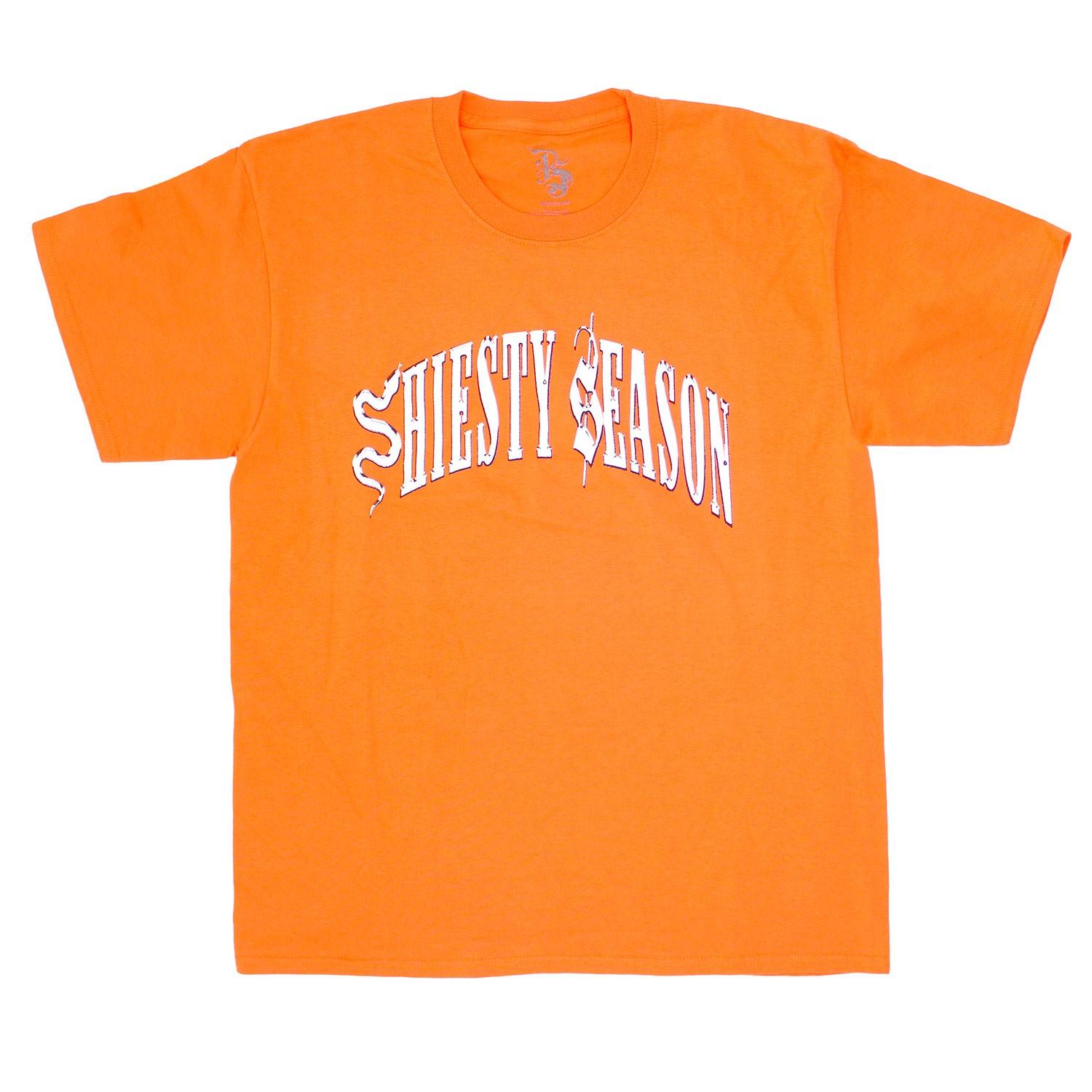 Men s Pooh Shiesty Shiesty Season Chrome Logo T-shirt XXX-Large Orange M