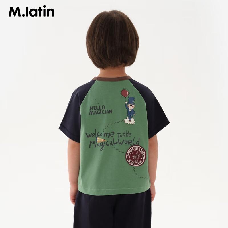 M.Latin Toddler Raglan Colorblock Short Sleeve T-shirt 90cm