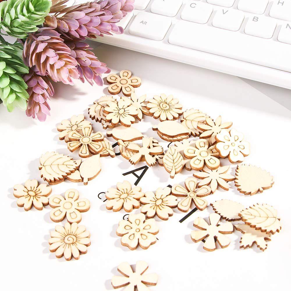 100pcs 20mm Paint Crafts Gift Natural Wood Slice Doodle Educational Wooden Decoration Scrapbooking Embellishments