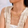 Jewelry Stainless Steel Double Blade Chain Necklace Simple Versatile Jewelry Female Nc-2307