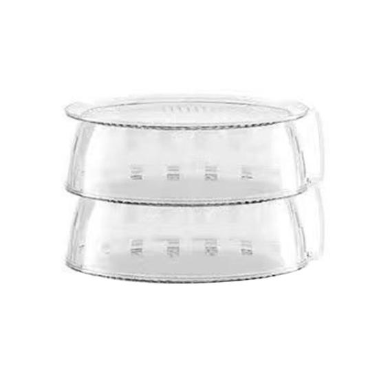 Capac Alimentar din Plastic Transparent cu Mâner Cupolă Universală pentru Oale Tigăi Farfurii Rezistent la Praf Stivuibil Accesoriu de Bucătărie Multifuncțional pentru Casă Bufet