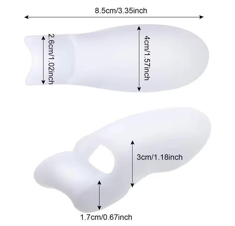 Soft Silicone Bunion Corrector & Toe Separator for Hallux Valgus - Day and Night Use