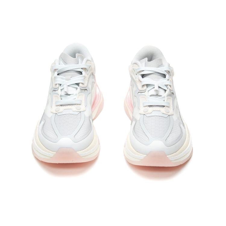 New LiNing Exceed Infinity Running Shoes Women's Low Top White/Grey/Powder AGLR084-8