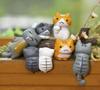 Lazy Cat Miniature, Showpiece Set For Home Décor, Car Dashboard, Multicolor