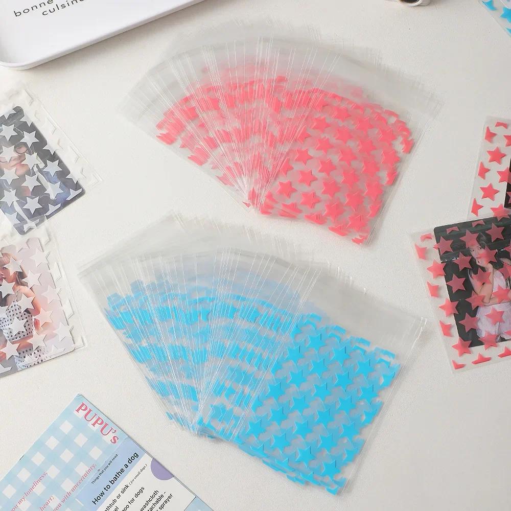 50pcs Star Transparent Pocard Protect Cover Kpop Papeleria Small Thing Organzier Pouch Card Holders