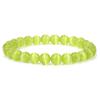 Bracciale con perline di occhio di gatto da 8 mm, bracciale con perline rotonde in pietra naturale, bracciale con perline di quarzo occhio di gatto liscio, gioielli da uomo e da donna.