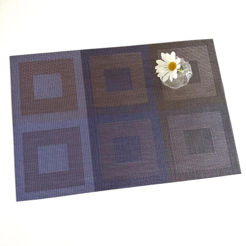 Square Frame PVC Placemats Heat Insulation Non-slip Waterproof Mats Western Food Mat Hotel Table Decoration and Accessories