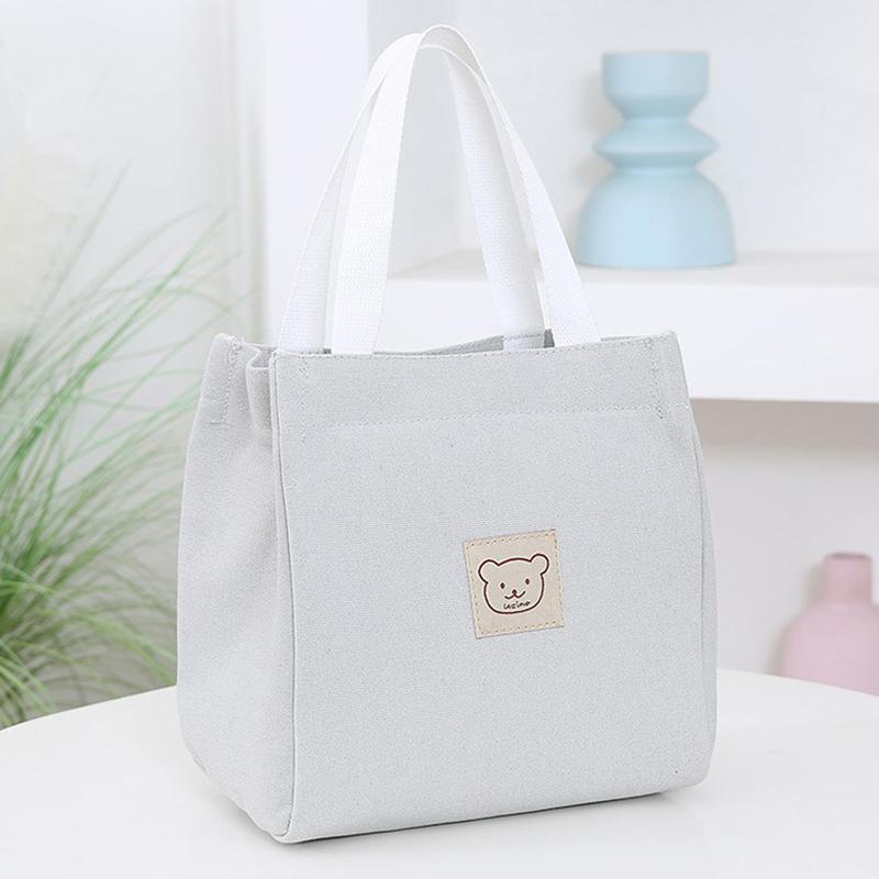 

Модная холщовая сумка-сумка Bento Lunch Box Маленькая тканевая сумка для переноски