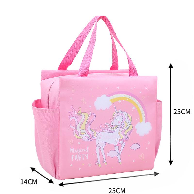 Cationic Waterproof Double-Pocket Insulated Lunch Bag with Aluminum Foil