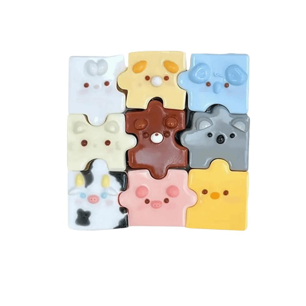 

Food-grade Silicone Silicone Puzzle Toy Slow Rebound Silicone jigsaw puzzle toys For Adults 1 set of 9 puzzle