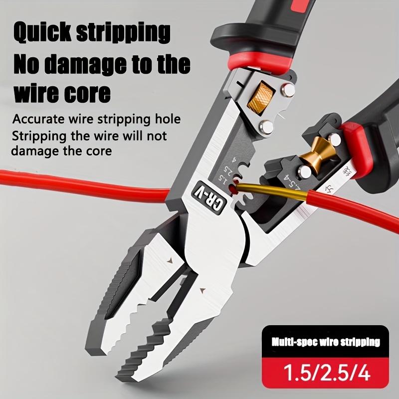 Multi Functional Wire Stripper Cutter Crimper Pliers for Cable Stripping Cutting Crimping Twisting