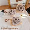 Xiaohongshu Capybara Cartoon Plush Earphone & Coin Purse for Women - Cute Storage Key Case