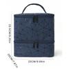 Double-Layer Nail Polish Organizer PU Leather Holds 30 Bottles Nail Kit Carrying Case Large Capacity Rhombus Plaid