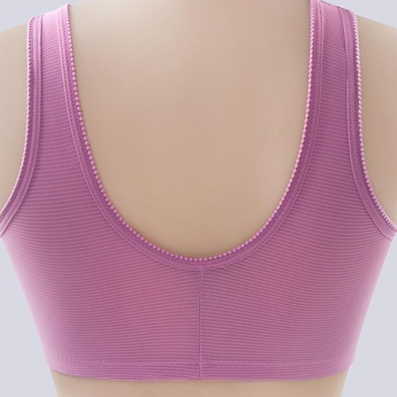 Front-clasp Large Size Steel-free Push-up Bra with Thin Molded Cups