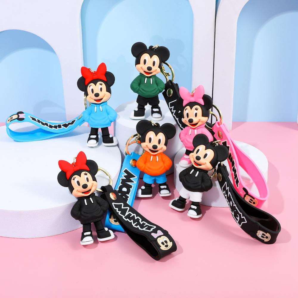 Mickey and Minnie series cute cartoon keychains, various styles of handsome keychains, durable keychains, inspired
