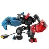 420 Stück Rote & Blaue Beliebte Spielkonsolen Moc Bausteine - Kreatives Verwandlungs-Mecha-Modell, Schreibtisch-Dekoration, Konstruktionsspielzeug für Kinder Geschenk