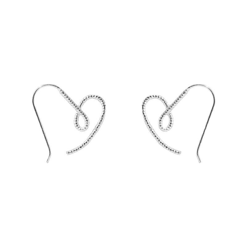 Twisted Heart-Shaped Earrings - Trendy Big Statement for Women