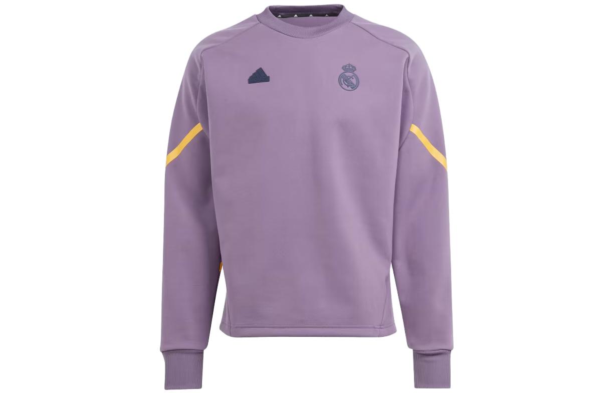Adidas Real Madrid Designed For Gameday Crew Sweatshirt Men s Purple HY0639 XXL