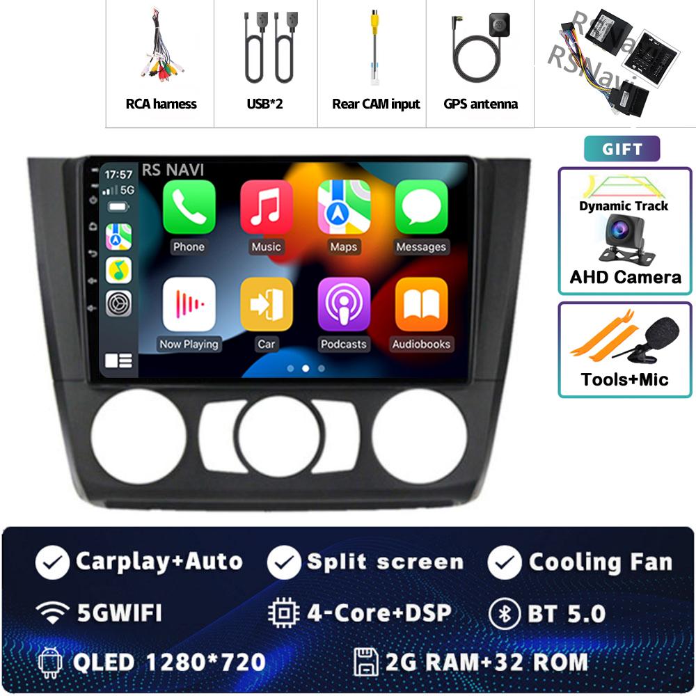 

Android 14 Carplay автомобильное радио для BMW 1 серии E88 E82 E81 E87 2004 - 2012 Мультимедийный видеоплеер Навигация GPS Стерео 2 Din BT