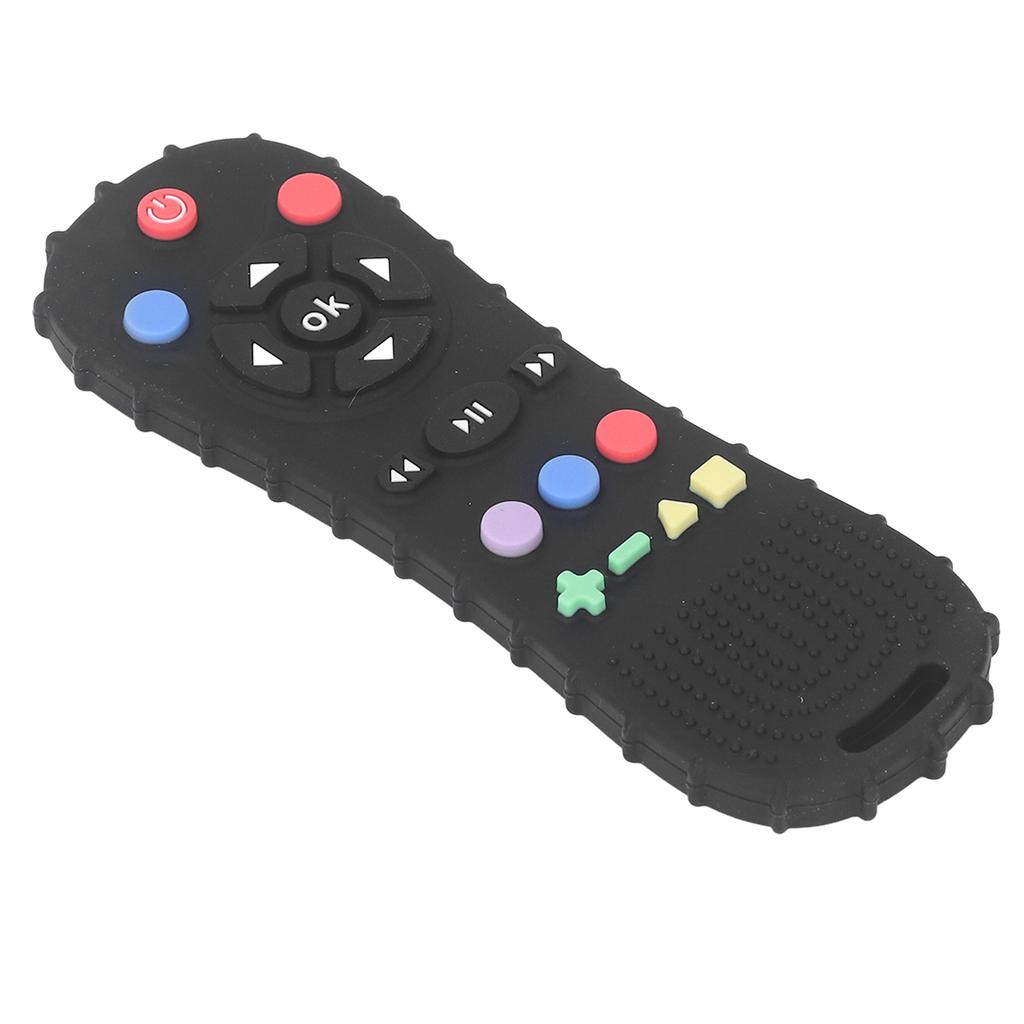 Baby Control Kousátko Měkký Silikon Tvar Ovladače TV Kousátko pro Miminka Batolata Černé