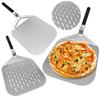 Pelle à Pizza Rectangulaire en Acier Inoxydable avec Manche Pliable Pelle à Pizza Perforée Antiadhésive Multifonction pour la Cuisson