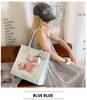 Large Capacity Japanese Korean Style Cute Graffiti Canvas Crossbody Bag for Students