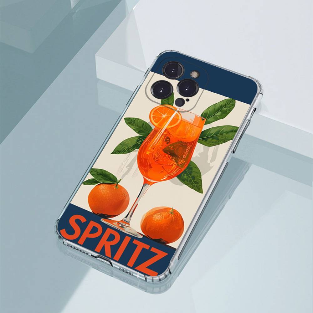 A-Aperol Funny Spritz Phone Cases For iPhone17,16,15,14,13,12,11,Pro,Max,Plus Luxury Camera Protection Plastic