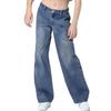 Women's High Waist Washed Women's Jeans Fashionable Versatile Straight Leg Pants