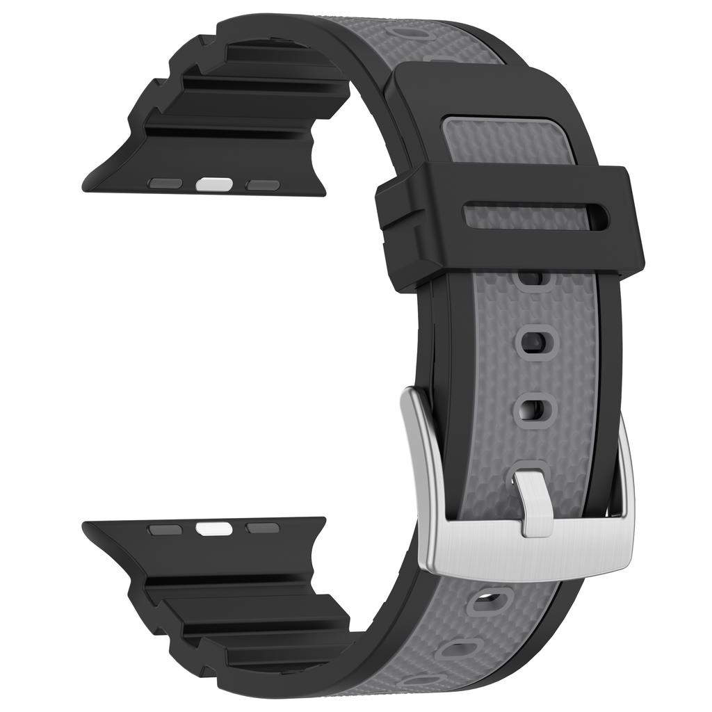 Silicone Band for Apple Watch Series 10 9 8 7 SE 6 5 4 3 2 1 42mm 41mm 40mm 38mm Dual Color Watch Strap