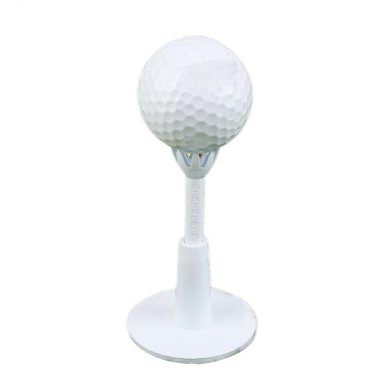 2Pcs Golf Tee with 53MM Base Height Adjustable Golf Aid Driving Range Indoor Outdoor Bendable Rubber Golf Ball Holder Golf