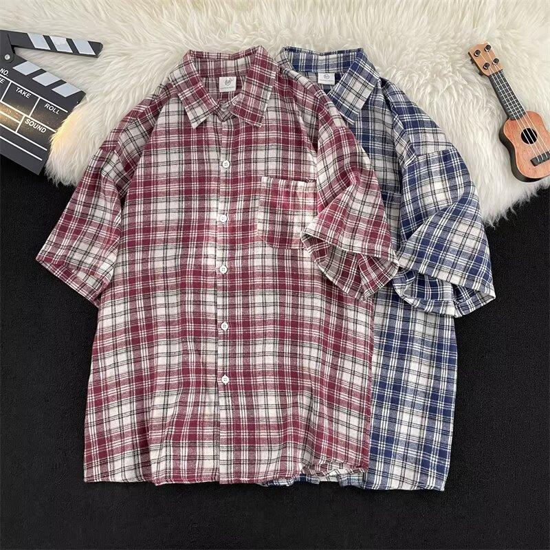 Summer Clothing Men'S Retro Casual Shirt Student Loose Niche Design Fun New Men'S Top For Outdoor Wear