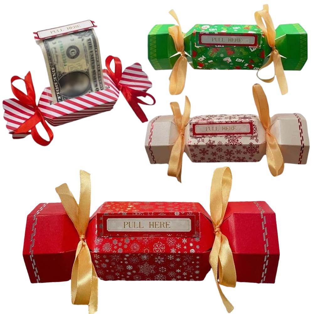 Christmas Surprise Money Pull Pouch DIY Cash Gift Pull Pouch Party Gifts Money Box Birthday Money Box for Cash Gift Pull 180.00x40.00x40.00mm