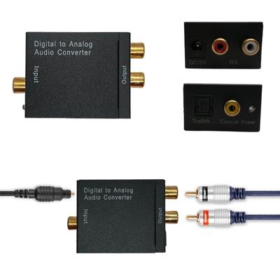 Konwerter Audio Dac Coaxial, Toslink - 2x Rca  Converter Digital To Analog