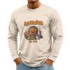 Men's Halloween Long Sleeve Neck Casual Pullover T-Shirt for Party and Holiday