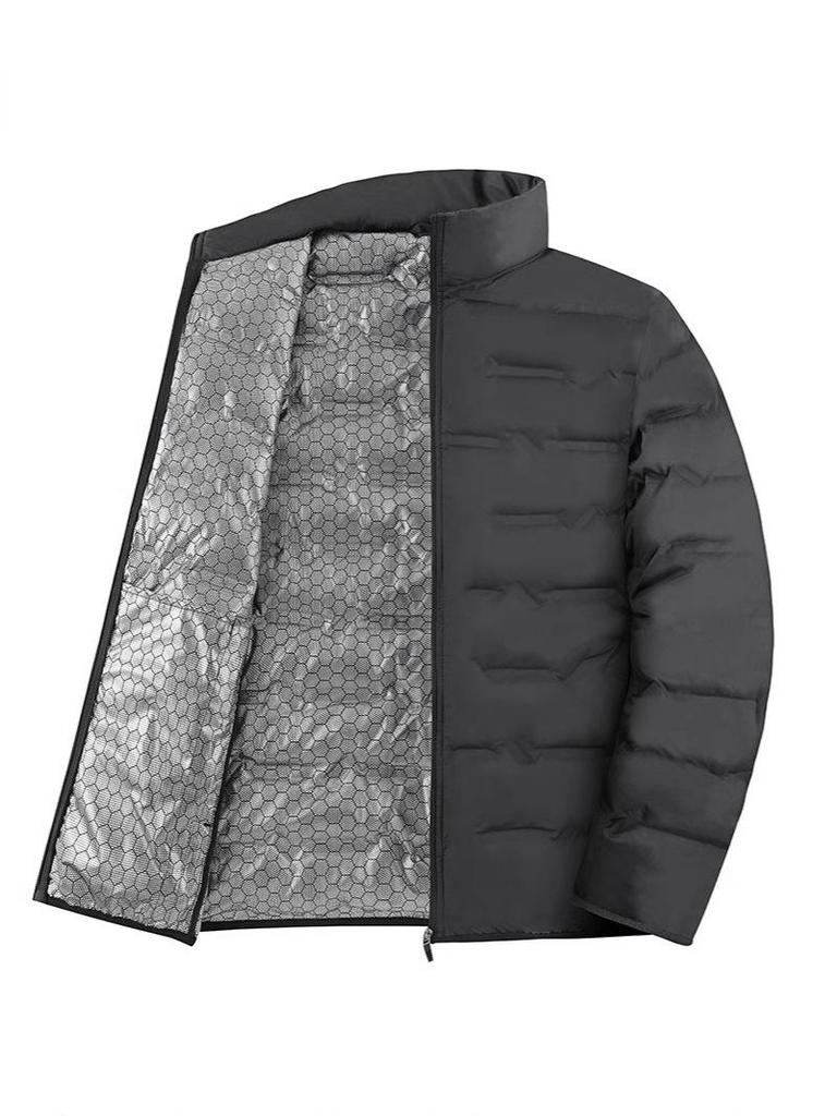 Men's Lightweight Graphene Down Jacket - 80% White Duck Down, Warm and Casual