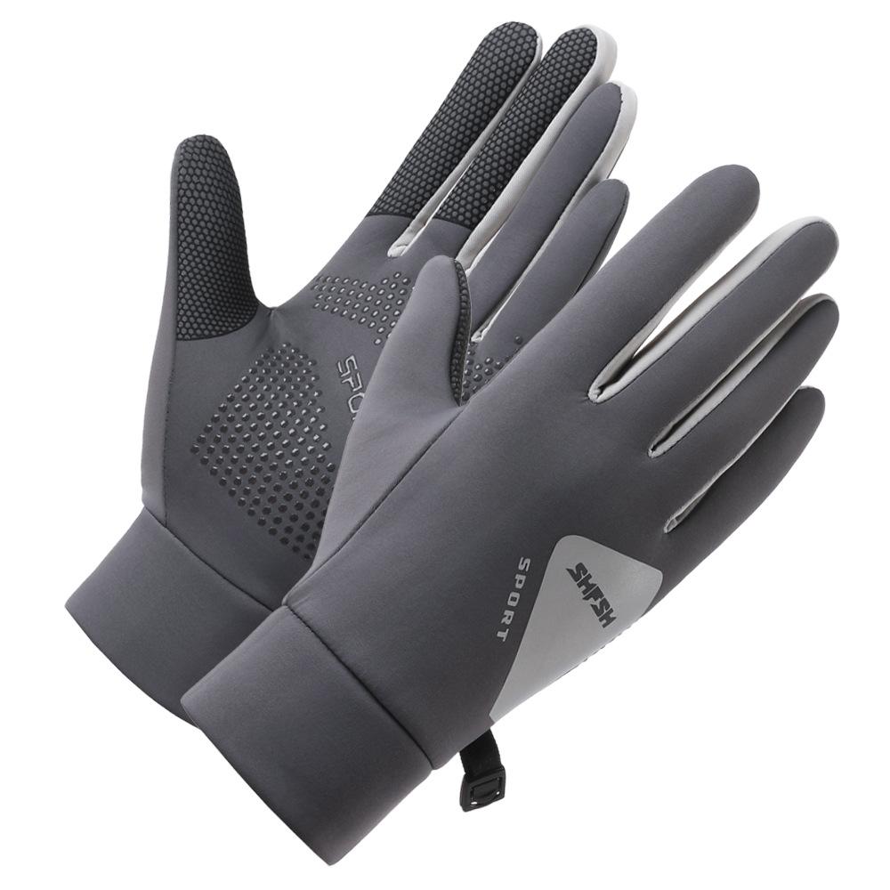 Men's & Women's Warm Waterproof Touchscreen Cycling & Ski Gloves - Fleece-Lined, Non-Slip, Color Block Design for Autumn & Winter Outdoors