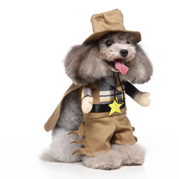 Christmas Costumes: Funny Standing Transformation Clothes for Small and Medium-Sized Dogs and Cats
