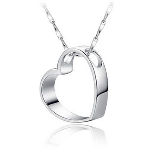 Weihua, Temperament Women, Concentric Edge Pendant, Heart Round Couple Men'S And Women'S Pendant Necklace, Silver-Plated Jewelry