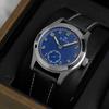 KNIS Retro Military Watch for Sapphire 10 ATM Water Blue Black Leather (Nis) Japanese-made Men, Glass, Resistant, Dial, Strap, KN003-BLBKLE