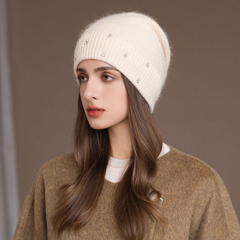 

Модная зимняя женская европейская и американская вязаная шапка-пуловер, ветро- и холодозащитная теплая шерстяная шапка ONE SIZE