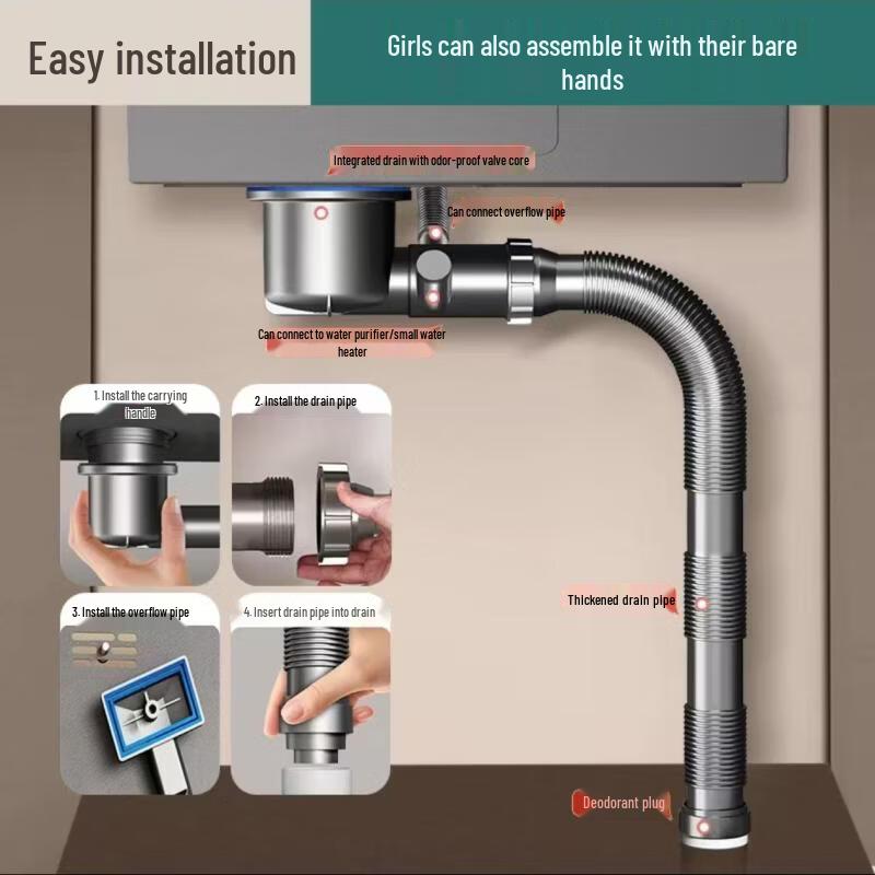 TaiYouQian Anti-odor Kitchen Sink Drainer