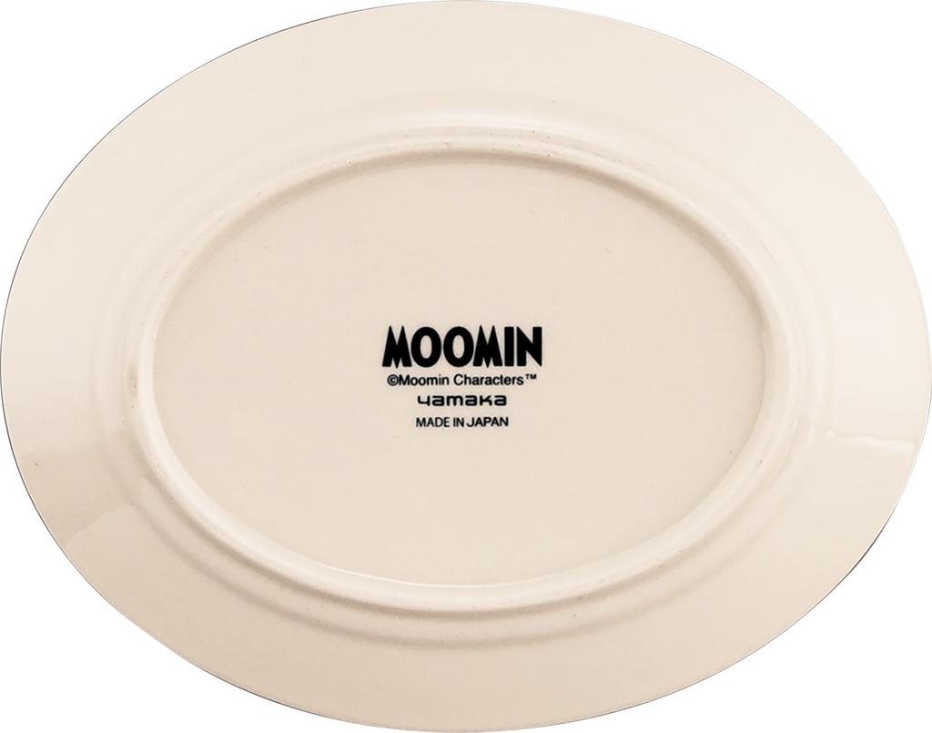 Yamaka Shoten MOOMIN "Moomin Comet" Redesigned by Hoshi Sawako, Oval Plate, 19 x 15 x 2 cm, Microwave-Safe, White, Made in Japan, MM9901-330