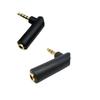 Male To Female Audio Stereo Plug 3.5mm 3/4Pole Headphone Adapter Right Angle Adapter