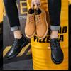 Men's Work Shoes Men's Low Cut Soft Sole Casuals Versatile Trendy Hiking Labor Insurance Shoes for Men Non-slip Waterproof Boots