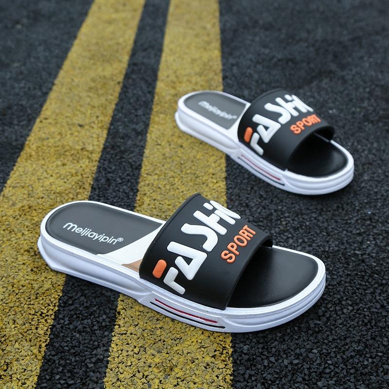 

Летние тапочки мужская мода верхняя одежда персонализированные уличные пляжные сандалии пара нескользящие шлепанцы на один ремешок прилив большой размер студенческие 36