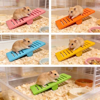 Juguete Balancín para Hámster Decoración de Jaula Alivio del Aburrimiento Animales Pequeños Chinchilla Hámster Ratón Rata Balancín Juguete de Ejercicio Suministros para Mascotas
