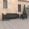 Day and Night - Day and Night Garden Furniture Set 3 Pieces Cushions PP Rattan Anthracite Gray