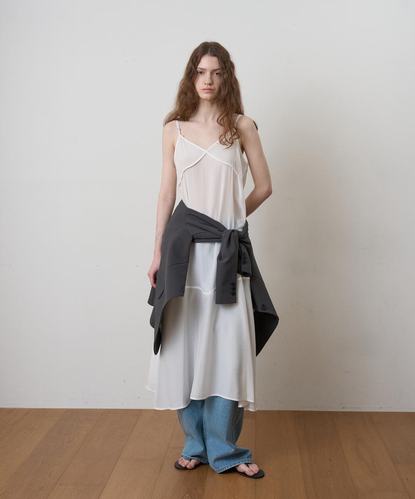 FROMWHERE Glow Layered Dress O/White