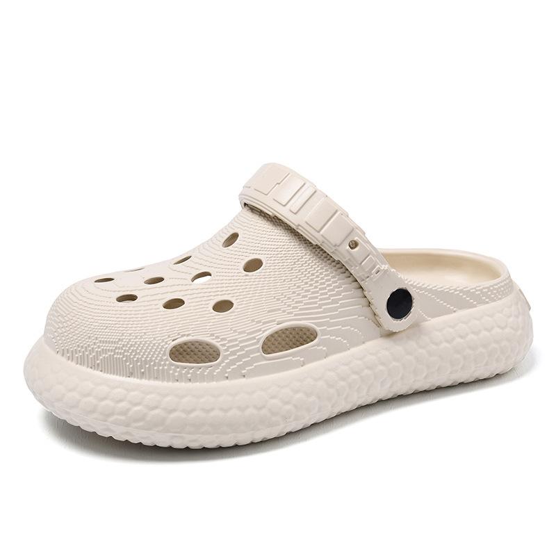 

Летняя уличная сумка, головные дышащие туфли с отверстиями, большой размер, легкая мягкая подошва, пляжные крутые шлепанцы, садовая обувь, обувь для медсестер 44-45 хаки